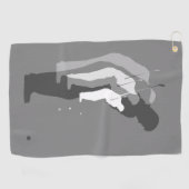 "In the Swing" einfarbiges Golfer-Handtuch Golfhandtuch (Horizontal)