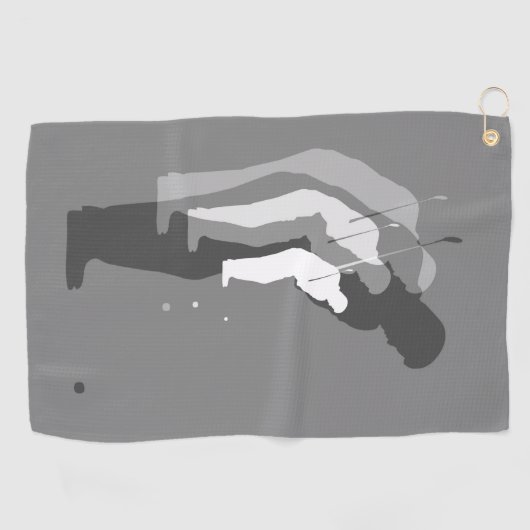 "In the Swing" einfarbiges Golfer-Handtuch Golfhandtuch (Horizontal)