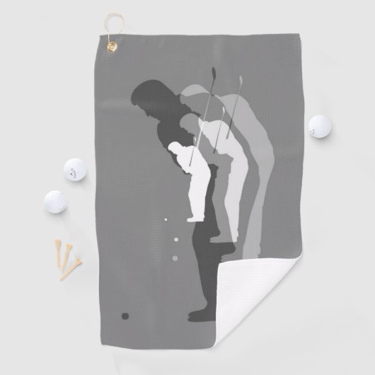 "In the Swing" Verlassen Handtuch von Golfer (B&W) (Insitu)