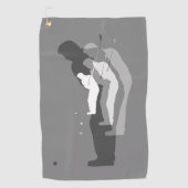 "In the Swing" Verlassen Handtuch von Golfer (B&W) (Vorderseite)