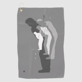 "In the Swing" Verlassen Handtuch von Golfer (B&W)