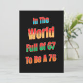 In The World Full of 67 to Be A 76 Einladung (Stehend Vorderseite)