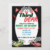 In Third Gear, Racing 3rd Birthday Einladung (Vorderseite)