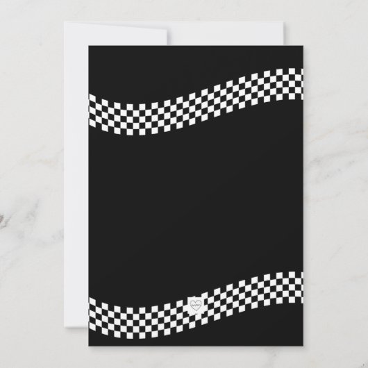 In Third Gear, Racing 3rd Birthday Einladung (Rückseite)