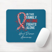 In This Family Fights Alone Heart Disease Awarenes Mousepad (Mit Mouse)