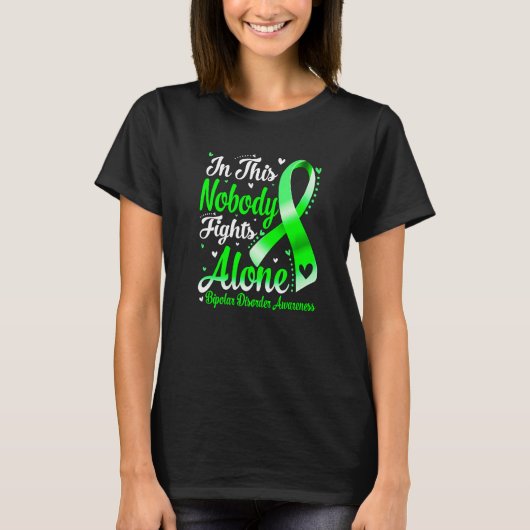In This Family Nobody Fight Alone Bipolar Disorder T-Shirt (Vorderseite)
