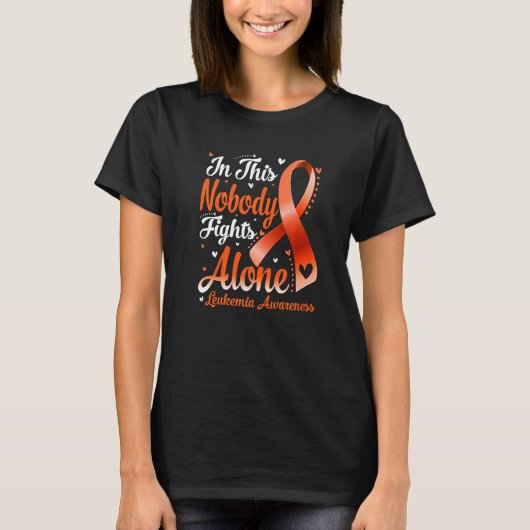 In This Family Nobody Fight Alone Leukemia Awarene T-Shirt (Vorderseite)