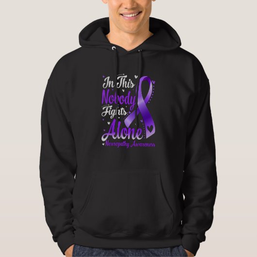In This Family Nobody Fight Alone Neuropathy Aware Hoodie (Vorderseite)