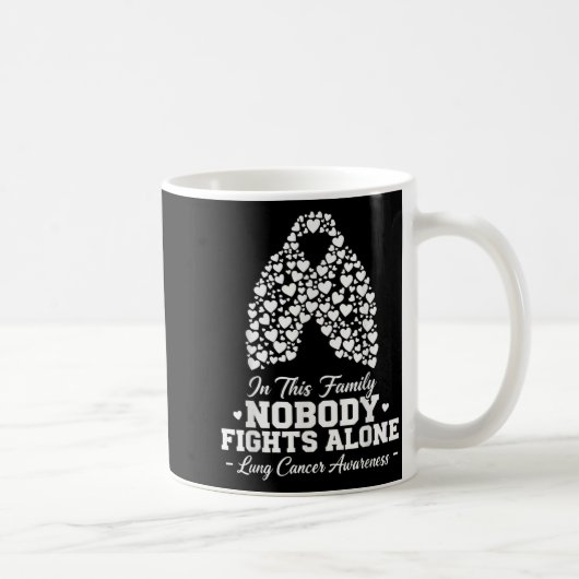 In This Family Nobody Fights Alone Lung Cancer Shi Kaffeetasse (Rechts)