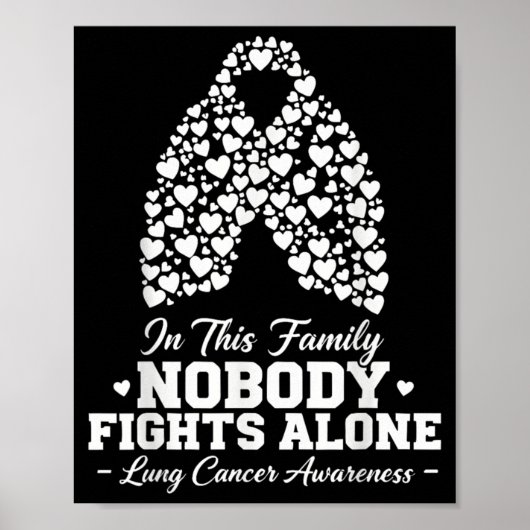 In This Family Nobody Fights Alone Lung Cancer Shi Poster (Vorne)