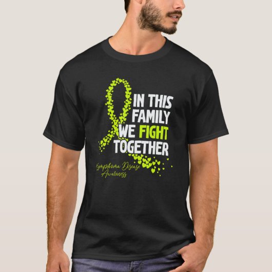 In This Family We Fight Together Lymphoma Awarenes T-Shirt (Vorderseite)