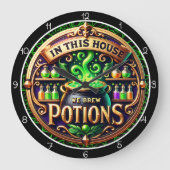 In This House Brew Potions Große Wanduhr (Vorderseite)