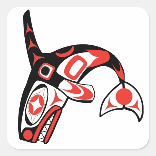 IN TIEFEN GEWÄSSERN QUADRATISCHER AUFKLEBER (Vorderseite)