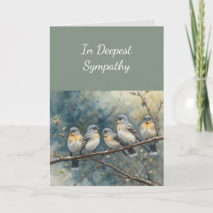 In tiefer Sympathie Aquarell friedliche Vögel Karte