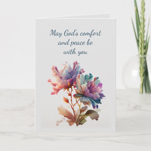 In tiefstem Beileid Hilfe in schwierigen Blume Karte (Vorderseite)