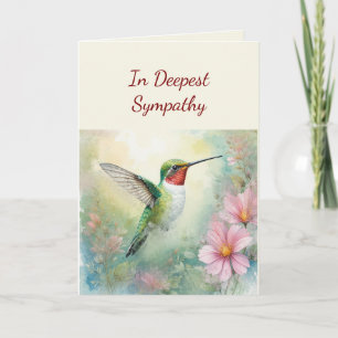 In tiefster Sympathie Kolibri Liebe & Gebete Karte