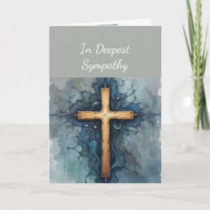 In tiefster Sympathie Kruzifix Kreuz Jesus Christl Karte