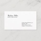 In Touch bleibe Elegantes Schwarzes Skript-Minimal Visitenkarte (Rückseite)