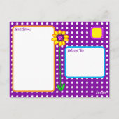 In Touch mit einem Freund behalten | Mädchen und V Postkarte (Rückseite)