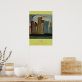 In Town by Kim Anderson Art Poster (Küche)