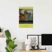 In Town by Kim Anderson Art Poster (Heimbüro)