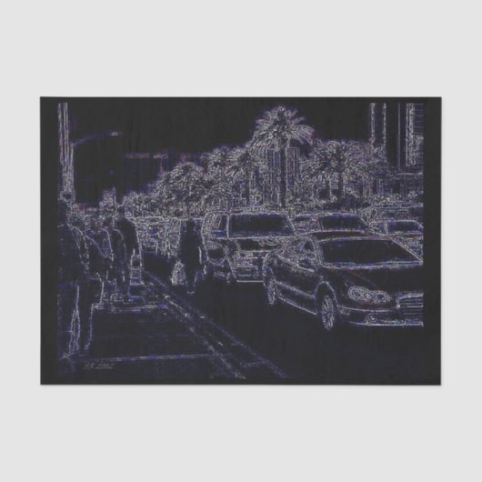 In Traffic Black Tissue Paper Seidenpapier (Vorderseite)