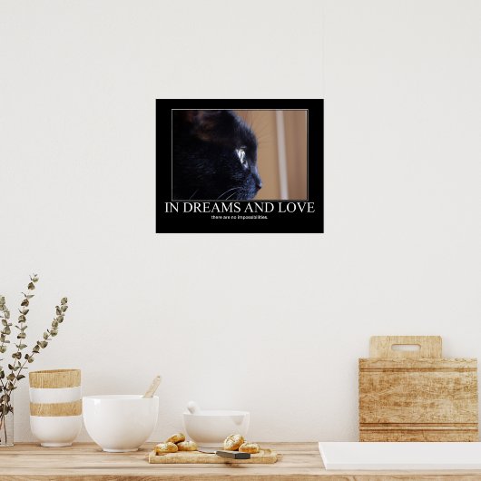 In Träumen und Liebe Katzen Inspiration Kunstwerk Poster (Küche)