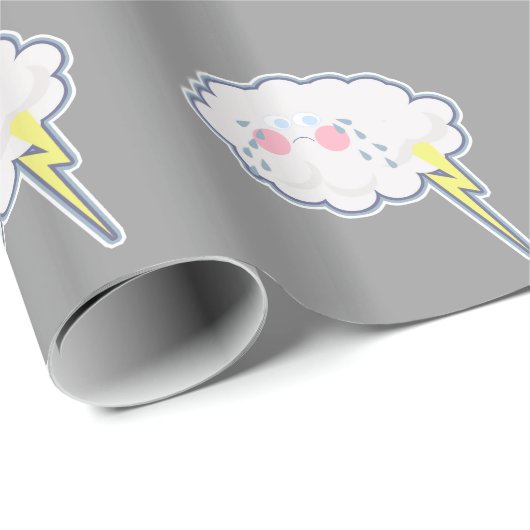 In Traurigkeit ummantelt Emo Cloud Geschenkpapier (Rolleneckpunkt)