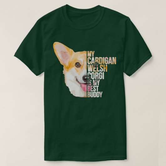In True Friend cardigan welsh corgi Tshirt Ohrts D (Design vorne)