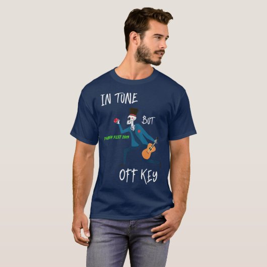 in tune aber off key Fantasy Fest 2019 Schädel Man T-Shirt (Vorne ganz)