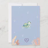 In TWO Deep, Blue Under the Sea 2nd Birthday  Einladung (Rückseite)