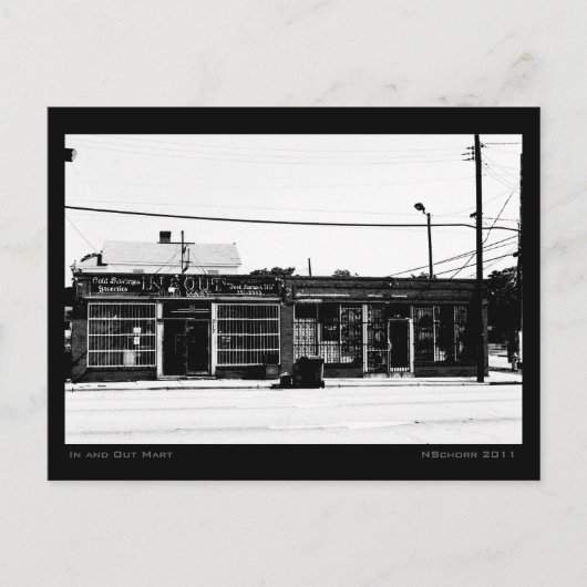 In und Out Mart Urban Street Szene Postkarte (Vorderseite)