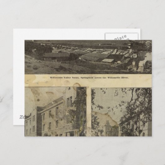 In und über Eugene, Oregon Postkarte (Vorne/Hinten)