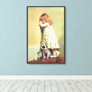 In Ungnade von Charles Burton Barber, Vintage Art Leinwanddruck