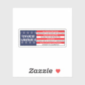 In unserem Amerika sind alle Völker gleich Aufkleber (Blatt)