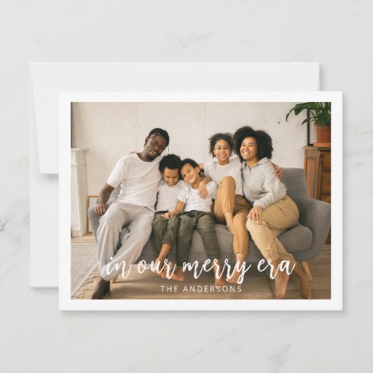 In unserem frohen Foto Weihnachten (Vorderseite)