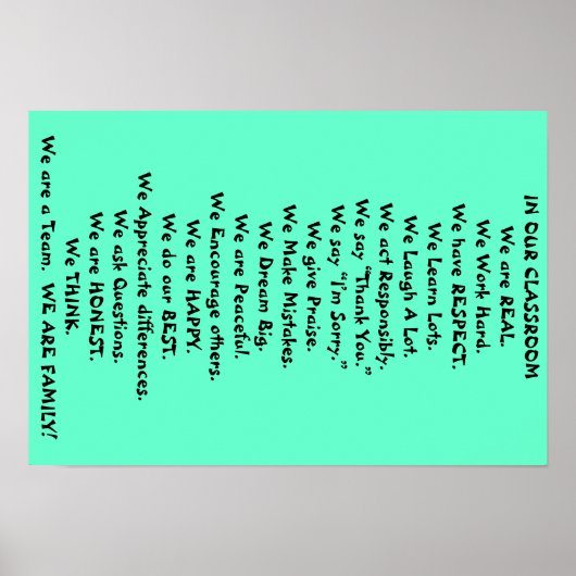 In unserem Klassenzimmer Poster (Vorne)