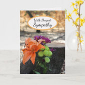 In unseren Gedanken und Herzen Sympathie Karte (Gelbe Blume)