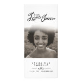 In unseren Herzen Beerdigung Programm weiß schwarz (Hinten)