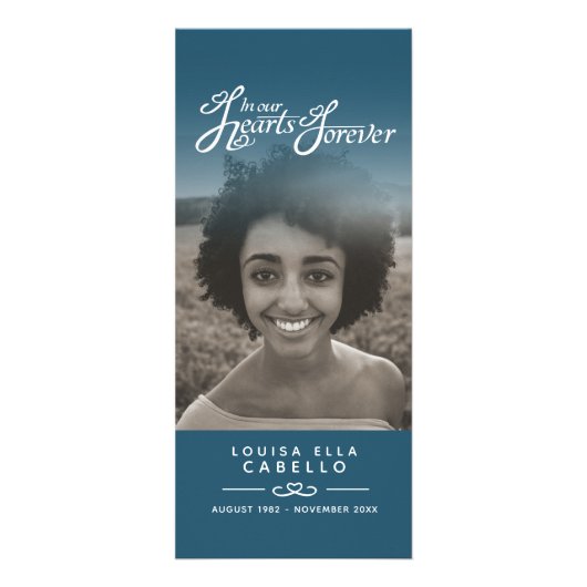 In unseren Herzen Beerdigung Programm weiß und Sta (Hinten)