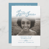 In unseren Herzen Begräbnisprogramm weiß und blau Programm (Vorne/Hinten)