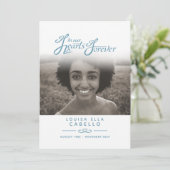 In unseren Herzen Begräbnisprogramm weiß und blau Programm (Stehend Vorderseite)