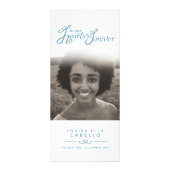 In unseren Herzen Begräbnisprogramm weiß und blau Werbekarte (Hinten)