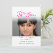 In unseren Herzen Begräbnisprogramm weiß und pink Programm (Stehend Vorderseite)