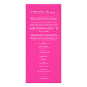 In unseren Herzen Begräbnisprogramm weiß und pink Werbekarte (Vorne)