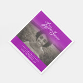 In unseren Herzen für immer Foto rosa lila Serviet Serviette (Ecke)