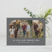 In unserer frohen Zeit Moderne 3 Foto Weihnachten (Stehend Vorderseite)