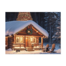 In unserer Holzhütte ist Schnee.