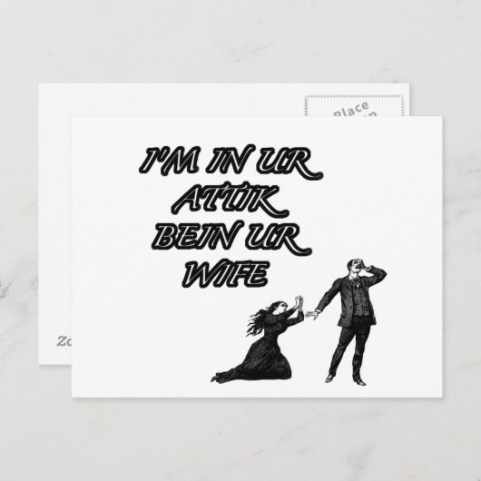 In unserer Kunst, in unserer Ehefrau Postkarte (Vorne/Hinten)