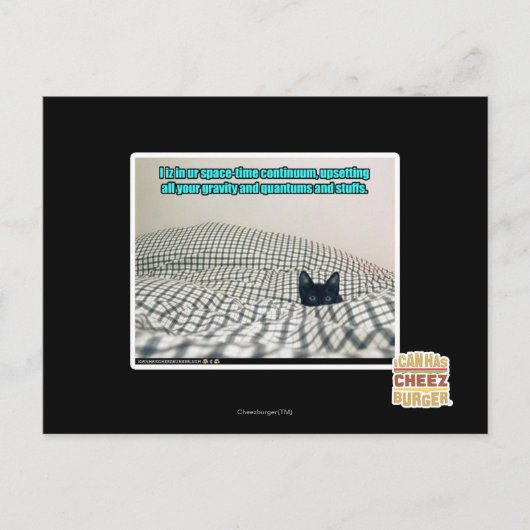 In unserer Weltraumzeit Kontinuum Postkarte (Vorderseite)